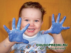 Ребенок и краски