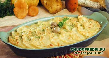 Картофельная запеканка с грибами