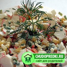 Крабовый салат. Рецепт классический
