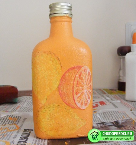 Мастер класс. Декупаж бутылки