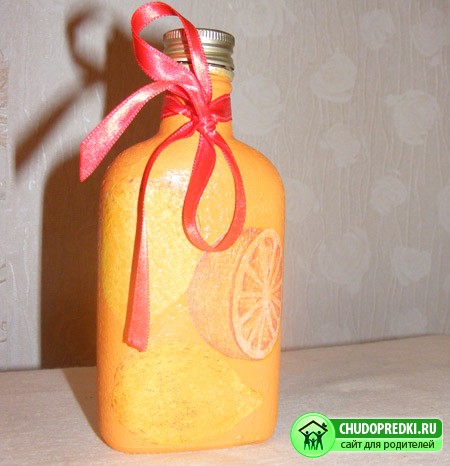 Мастер класс. Декупаж бутылки