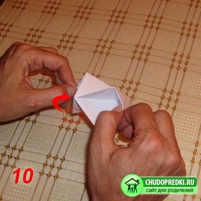 Оригами для детей. Оригами - тюльпан