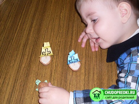 Поделки из ореховой скорлупы