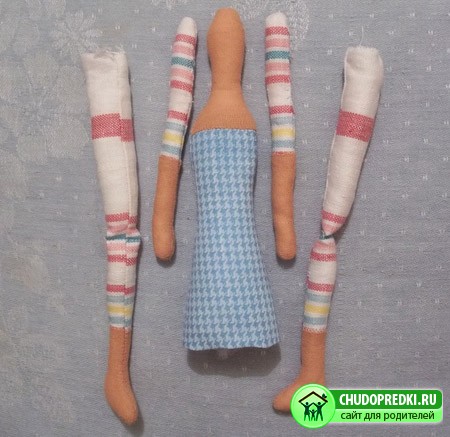 Куклы Тильды. Ангелок с косичкой