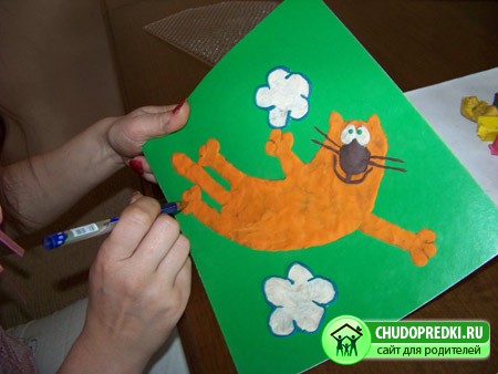 Поделки из пластилина, кот
