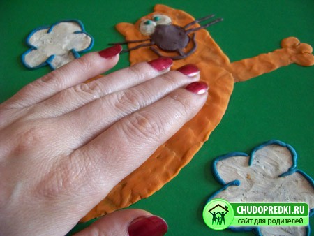 Поделки из пластилина, кот