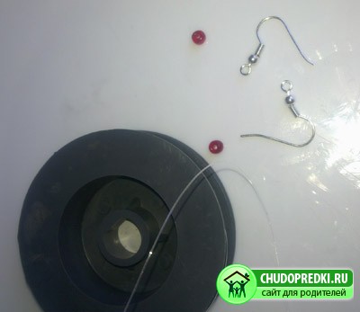Серьги из пластика. Маковые серьги