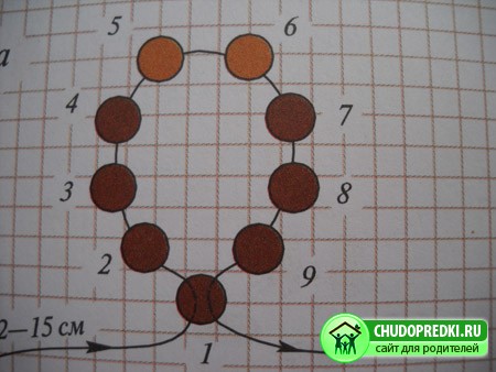 Украшения из бисера. Цепочка