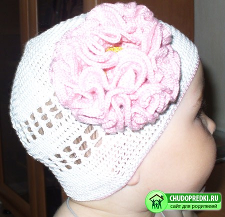 летняя шапочка для девочки