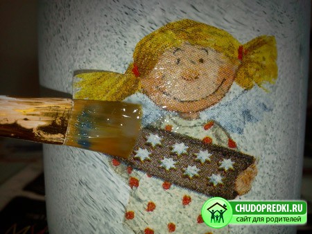 Декупаж бутылки. Ангелы