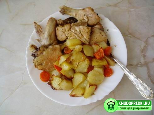 Курица с картошкой. Рецепт приготовления