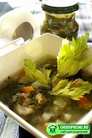 Суп из щавеля с курицей