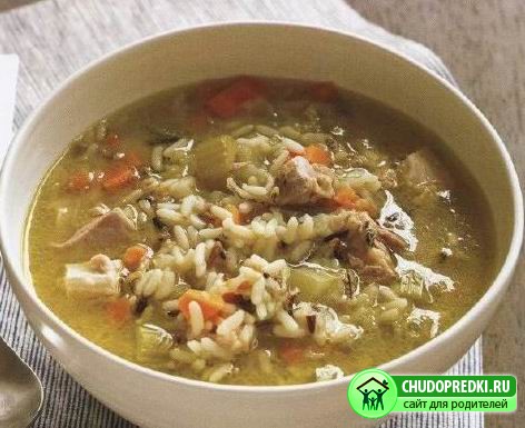 Суп из курицы с рисом