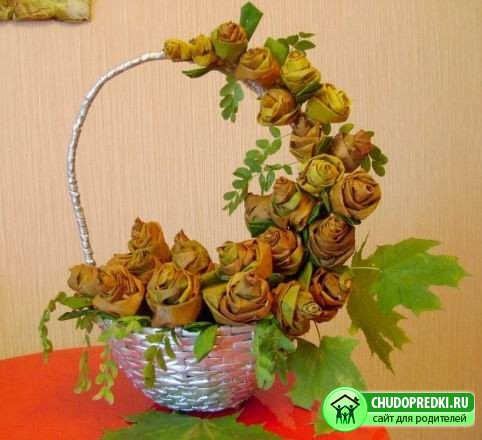 Поделки из осенних листьев