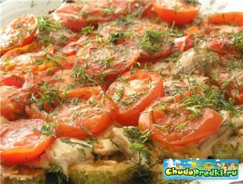 Кабачки с помидорами
