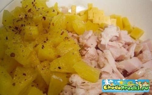 копченая курица с ананасами рецепт