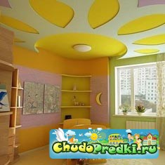 Как оформить потолок в детской комнате?