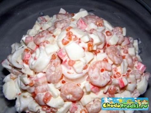 Салат из кальмаров