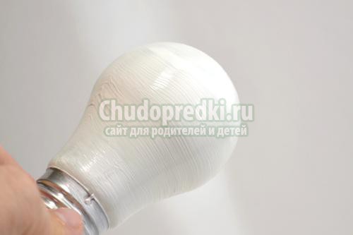 поделки к Новому году. Елочная игрушка из лампочки своими руками