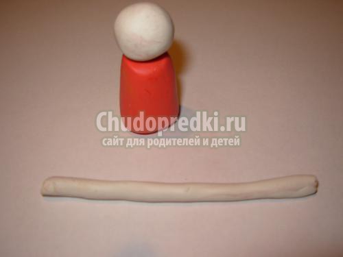 поделки из пластилина дед Мороз