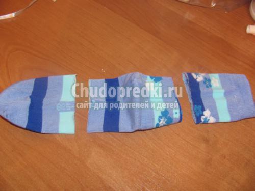 мягкая игрушка. Котик из носочков