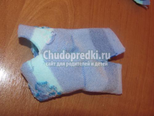 мягкая игрушка. Котик из носочков