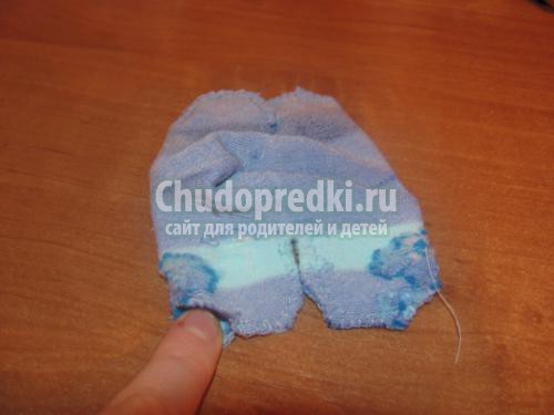 мягкая игрушка. Котик из носочков