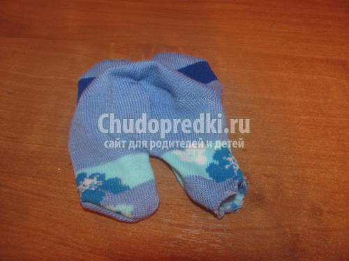мягкая игрушка. Котик из носочков
