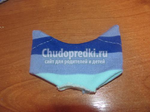 мягкая игрушка. Котик из носочков