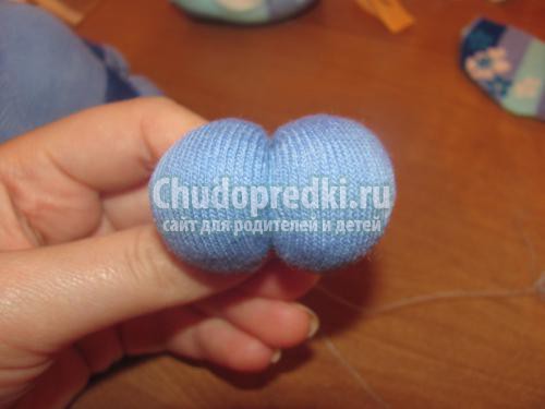 мягкая игрушка. Котик из носочков