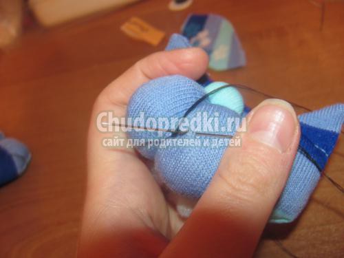 мягкая игрушка. Котик из носочков