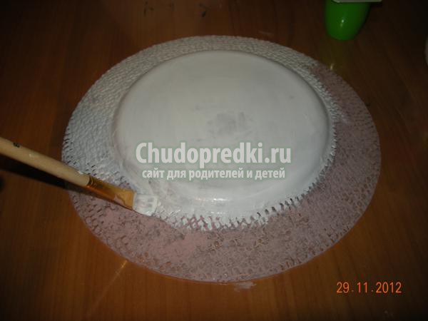 обратный декупаж тарелочки