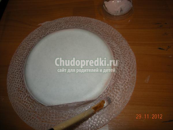 обратный декупаж тарелочки