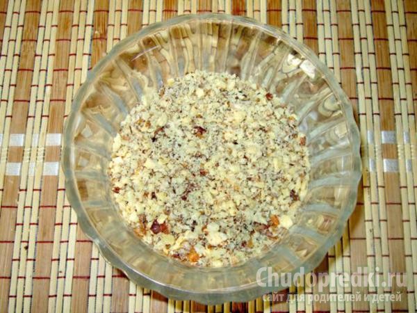 cалат со свеклой и черносливом. Валентинка