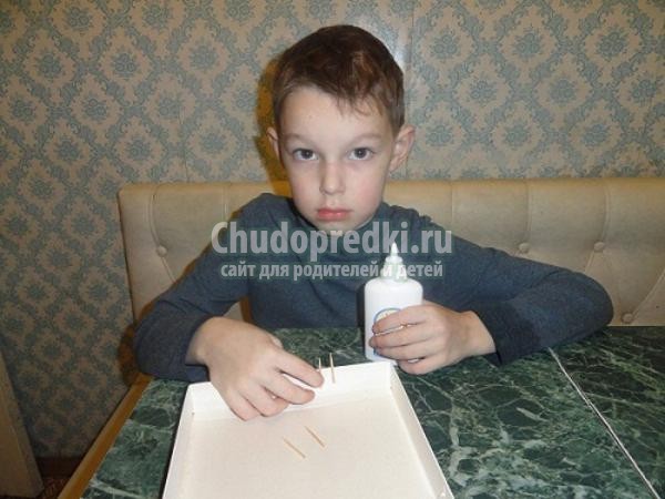 поделки с детьми. Композиция зимний двор
