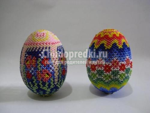 Плетение яиц бисером