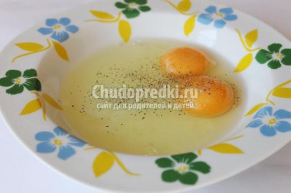 блинчики в кляре с копченой курицей