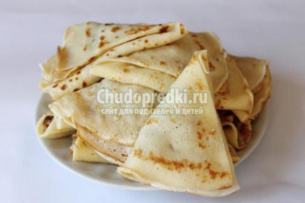 блинчики в кляре с копченой курицей