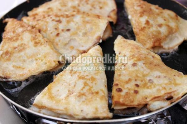 блинчики в кляре с копченой курицей