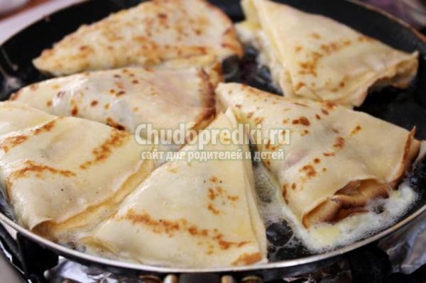 блинчики в кляре с копченой курицей