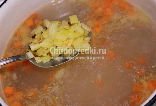 суп из курицы с сельдереем