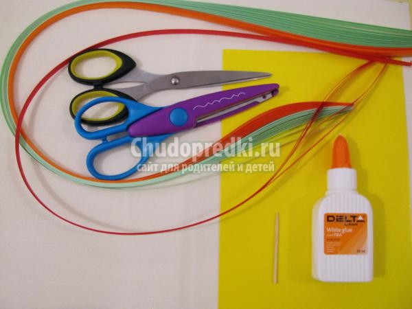 квиллинг. Открытка на день Защитника Отечества