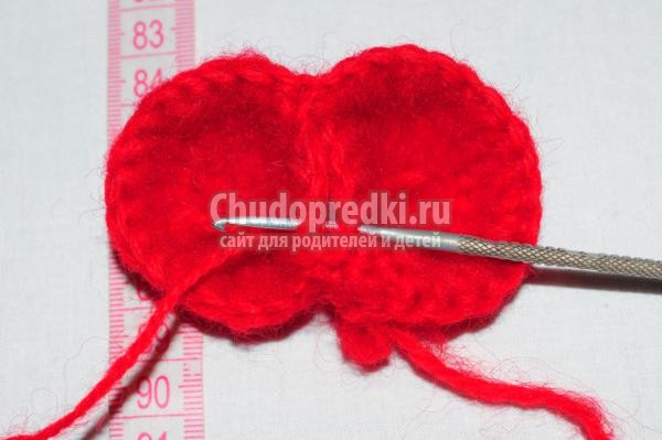 вязание крючком. Сердечко амигуруми