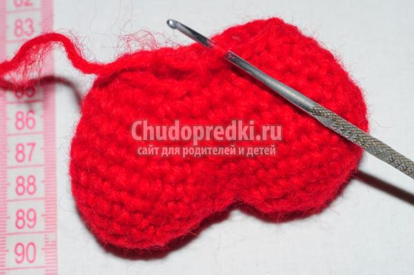 вязание крючком. Сердечко амигуруми