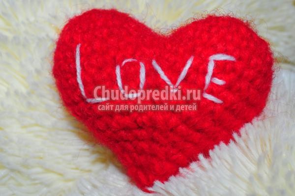 вязание крючком. Сердечко амигуруми
