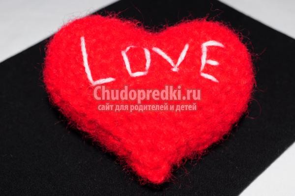 вязание крючком. Сердечко амигуруми