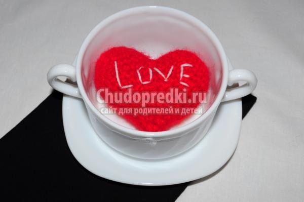 вязание крючком. Сердечко амигуруми