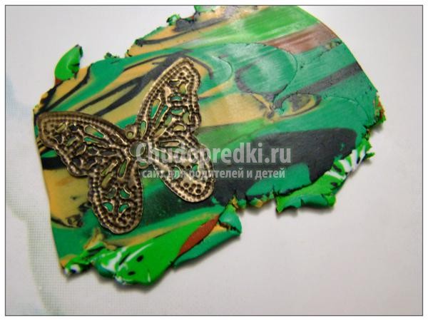 серьги из полимерной глины. Бабочки