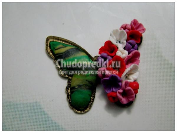 серьги из полимерной глины. Бабочки