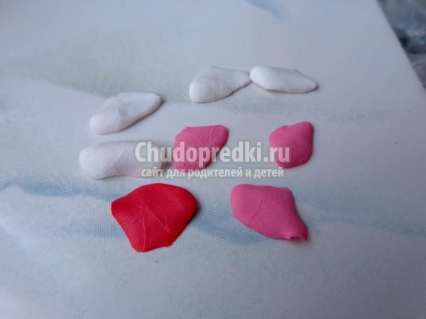 браслет из полимерной глины. Букет роз